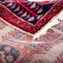Ardabil Persian Rug 9'8" x 3'5" - Semi Antique Medallion Turquoise, White Hand Knotted | corner detail | SKU 112956