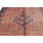 Ardabil Persian Rug 9x4 ft - Semi Antique Medallion Turquoise, White Hand Knotted | side view | SKU 112957