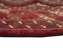 Turkmen Persian Rug 11x7 ft - Semi Antique Geometric Crimson, Navy Blue Hand Knotted | pile detail | SKU 110148
