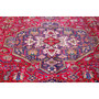 Azarshahr Persian Rug 11x8 ft - Semi Antique Medallion Red, Cream Hand Knotted | side view | SKU 112959
