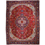 Azarshahr Persian Rug 11'10" x 8'9" - Semi Antique Medallion Red, Cream Hand Knotted | front view | SKU 112959