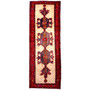 Ardabil Persian Rug 10'2" x 3'7" - Semi Antique Medallion Turquoise, White Hand Knotted | front view | SKU 112963