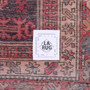 Ardabil Persian Rug 10x3 ft - Semi Antique Medallion (Toranj), Geometric Madder Red, Navy Blue, Cream Hand Knotted | full view | SKU 112964