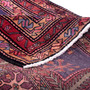 Ardabil Persian Rug 9'10" x 4'0" - Semi Antique Medallion Turquoise, White Hand Knotted | corner detail | SKU 112965