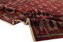 Turkmen Persian Rug 12'2" x 8'4" - Semi Antique Geometric Crimson, Navy Blue Hand Knotted | full view | SKU 110149