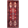 Ardabil Persian Rug 10'3" x 4'1" - Semi Antique Medallion Turquoise, White Hand Knotted | front view | SKU 112971