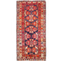 Ardabil Persian Rug 9'6" x 4'5" - Semi Antique Medallion Turquoise, White Hand Knotted | front view | SKU 112975