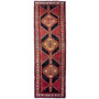 Ardabil Persian Rug 11'10" x 3'5" - Semi Antique Medallion Turquoise, White Hand Knotted | front view | SKU 112978