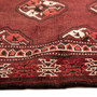 Turkmen Persian Rug 3x2 ft - Semi Antique Geometric, Turkmen Gul Dark Red, Burgundy, Crimson Hand Knotted | side view | SKU 110150