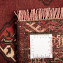 Turkmen Persian Rug 3x2 ft - Semi Antique Geometric, Turkmen Gul Dark Red, Burgundy, Crimson Hand Knotted | full view | SKU 110150