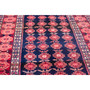 Meshkin Persian Rug 10x4 ft - Semi Antique Geometric Crimson, Green Hand Knotted | side view | SKU 112980