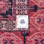 Meshkin Persian Rug 10x4 ft - Semi Antique Geometric Crimson, Green Hand Knotted | full view | SKU 112980