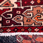 Ardabil Persian Rug 10x4 ft - Semi Antique Medallion (Toranj), Geometric Red, Navy Blue, Cream Hand Knotted | pile detail | SKU 112984