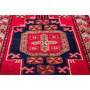 Ardabil Persian Rug 10x4 ft - Semi Antique Medallion (Toranj), Geometric Red, Navy Blue, Cream Hand Knotted | side view | SKU 112984