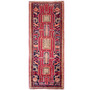 Ardabil Persian Rug 8x3 ft - Semi Antique Medallion Turquoise, White Hand Knotted | front view | SKU 112985