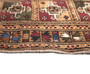 Turkmen Persian Rug 3'11" x 2'6" - Semi Antique Geometric Crimson, Navy Blue Hand Knotted | pile detail | SKU 110152