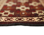 Turkmen Persian Rug 2x1 ft - Semi Antique Geometric Crimson, Navy Blue Hand Knotted | detail view | SKU 110154