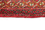 Turkmen Persian Rug 3x1 ft - Semi Antique Geometric Crimson, Navy Blue Hand Knotted | side view | SKU 110160