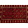 Turkmen Persian Rug 2'11" x 1'12" - Semi Antique Geometric Crimson, Navy Blue Hand Knotted | pile detail | SKU 110163