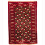 Turkmen Persian Rug 2x2 ft - Semi Antique Geometric, Turkmen Gul Madder Red, Brown, Camel Hand Knotted | front view | SKU 110164