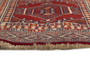 Turkmen Persian Rug 3'1" x 1'12" - Semi Antique Geometric Crimson, Navy Blue Hand Knotted | full view | SKU 110169