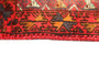 Turkmen Persian Rug 2x1ft - Semi Antique Geometric, Turkmen Gul Madder Red, Crimson, Navy Blue Hand Knotted | detail view | SKU 110171