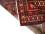 Ardabil Persian Rug 11x3 ft - Semi Antique Medallion Madder Red, Cream, Navy Blue Hand Knotted | side view | SKU 110199