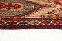 Ardabil Persian Rug 11x3 ft - Semi Antique Medallion Madder Red, Cream, Navy Blue Hand Knotted | back view | SKU 110199