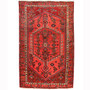 Zanjan Persian Rug 6'7" x 4'1" - Semi Antique Medallion Navy Blue, Crimson Hand Knotted | front view | SKU 110201