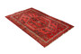 Zanjan Persian Rug 6'7" x 4'1" - Semi Antique Medallion Navy Blue, Crimson Hand Knotted | full view | SKU 110201
