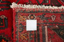Zanjan Persian Rug 9x3 ft - Semi Antique Medallion Navy Blue, Crimson Hand Knotted | side view | SKU 110202