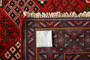 Mahabad Persian Rug 9'11" x 6'11" - Semi Antique Geometric Red, Blue Hand Knotted | side view | SKU 110205