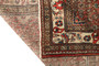 Hamadan Persian Rug 9x5 ft - Semi Antique Afshan Red, Blue Hand Knotted | side view | SKU 110206