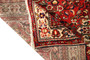 Hamadan Persian Rug 9'6" x 5'2" - Semi Antique Afshan Red, Blue Hand Knotted | side view | SKU 110208