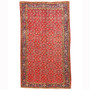 Tabriz Persian Rug 9x5 ft - Semi Antique Medallion Red, Cream Hand Knotted | front view | SKU 110209