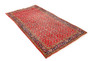 Tabriz Persian Rug 9'8" x 5'1" - Semi Antique Medallion Red, Cream Hand Knotted | pile detail | SKU 110209