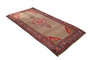 Kurdish Persian Rug 10'0" x 5'1" - Semi Antique Medallion Red, Blue Hand Knotted | corner detail | SKU 110210