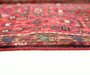 Hamadan Persian Rug 10x3 ft - Semi Antique Afshan Red, Blue Hand Knotted | pile detail | SKU 110215