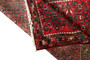 Hamadan Persian Rug 10x3 ft - Semi Antique Afshan Red, Blue Hand Knotted | side view | SKU 110215
