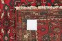 Hamadan Persian Rug 10'10" x 3'7" - Semi Antique Afshan Red, Blue Hand Knotted | detail view | SKU 110215