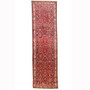 Hamadan Persian Rug 12x3 ft - Semi Antique Afshan Red, Blue Hand Knotted | front view | SKU 110217