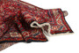 Hamadan Persian Rug 12'10" x 3'7" - Semi Antique Afshan Red, Blue Hand Knotted | full view | SKU 110217