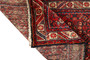 Hamadan Persian Rug 12'10" x 3'7" - Semi Antique Afshan Red, Blue Hand Knotted | pile detail | SKU 110217