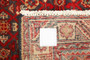 Hamadan Persian Rug 12x3 ft - Semi Antique Herati Afshan Madder Red, Cream, Navy Blue Hand Knotted | side view | SKU 110217