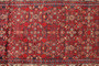 Hamadan Persian Rug 12x3 ft - Semi Antique Herati Afshan Madder Red, Cream, Navy Blue Hand Knotted | back view | SKU 110217