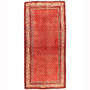 Arak Persian Rug 7x3 ft - Semi Antique Medallion Crimson, Red Hand Knotted | front view | SKU 110218