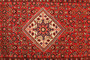 Hamadan Persian Rug 10'2" x 2'7" - Semi Antique Afshan Red, Blue Hand Knotted | back view | SKU 110223
