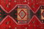 Lori Persian Rug 10'4" x 5'5" - Semi Antique Geometric Red, Brown Hand Knotted | side view | SKU 110225