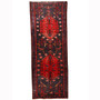 Lori Persian Rug 13x4 ft - Semi Antique Geometric Red, Brown Hand Knotted | front view | SKU 110227