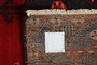 Lori Persian Rug 13'3" x 4'10" - Semi Antique Geometric Red, Brown Hand Knotted | side view | SKU 110227